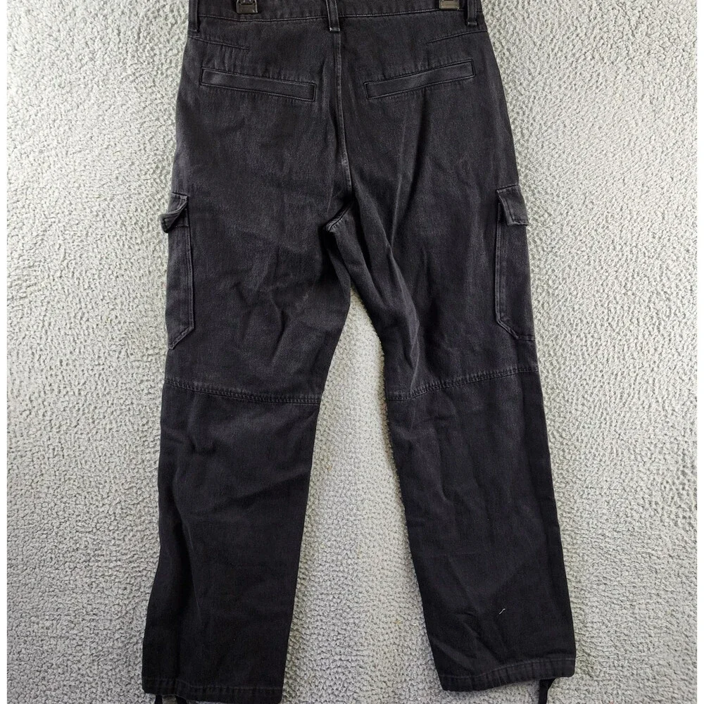 Rag & Bone Fit 4 Denim Cargo Pants Men's 29 Black Pockets Button Zip Closure - Picture 14 of 15